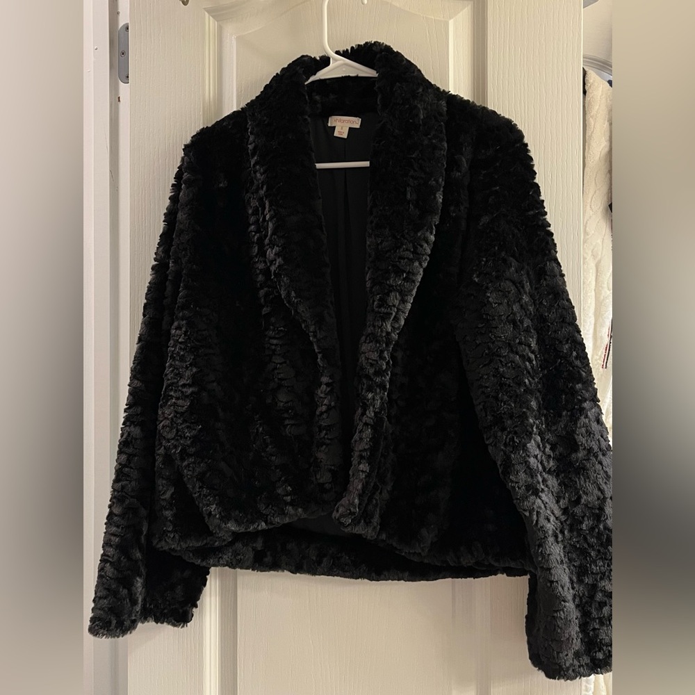 Xhilaration Cozy Black Teddy Jacket